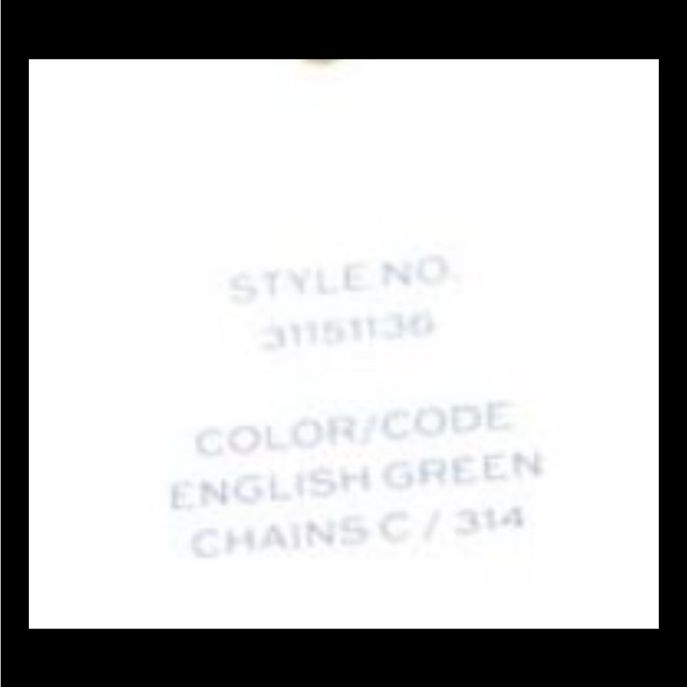 TORY BURCH Chain Print Silk Blouse English Green Long Sleeve Pleated Top 2 - Picture 10 of 10